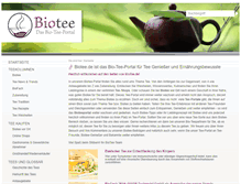 Tablet Screenshot of biotee.de